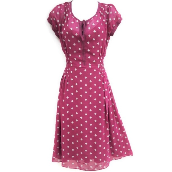 Anthropologie Dresses & Skirts - Tocca Silk Dress Embroidery Silk Slip Keyhole 6